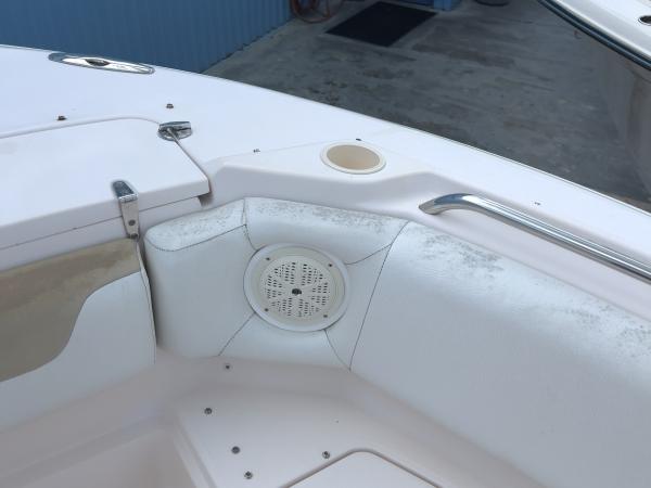 Grady-White dual console seat reupholstery — before, photo 14 of 19