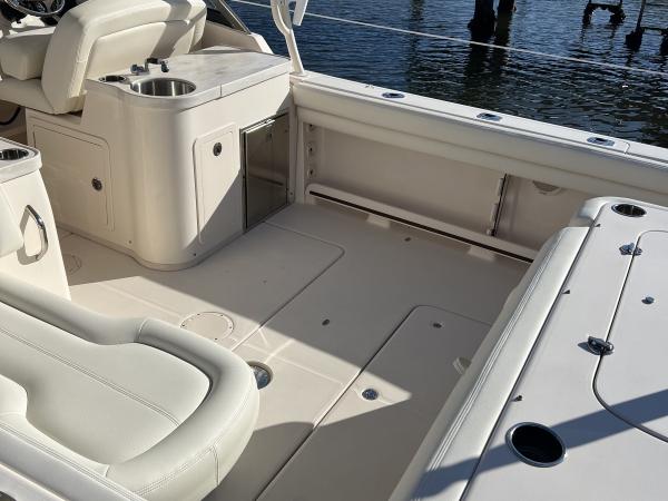 Grady-White twin-engine boat seating reupholstery — after, photo 1 of 9
