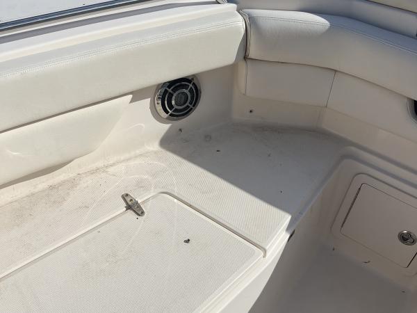 Grady-White twin-engine boat seating reupholstery — before, photo 3 of 6