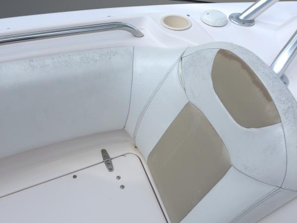 Grady-White dual console seat reupholstery — before, photo 15 of 19