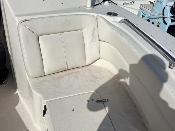 Grady-White twin-engine boat seating reupholstery — before, photo 4 of 6