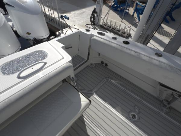 HCB center console diamond-stitch upholstery — before, photo 7 of 9