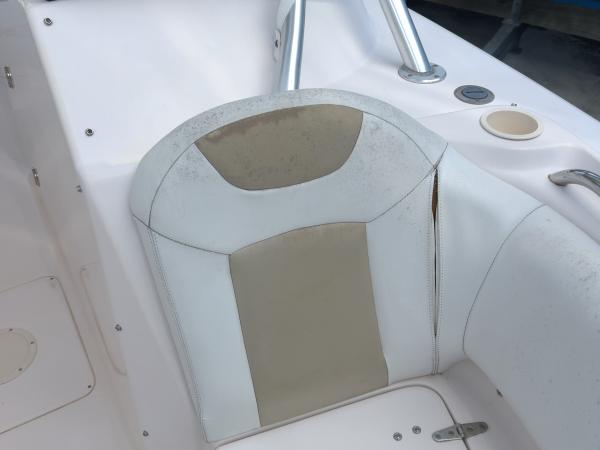 Grady-White dual console seat reupholstery — before, photo 10 of 19