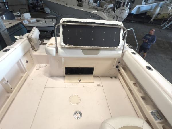 Grady-White dual console seat reupholstery — before, photo 6 of 19